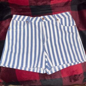 Wrangler Striped Blue and White Shorts, NWOT